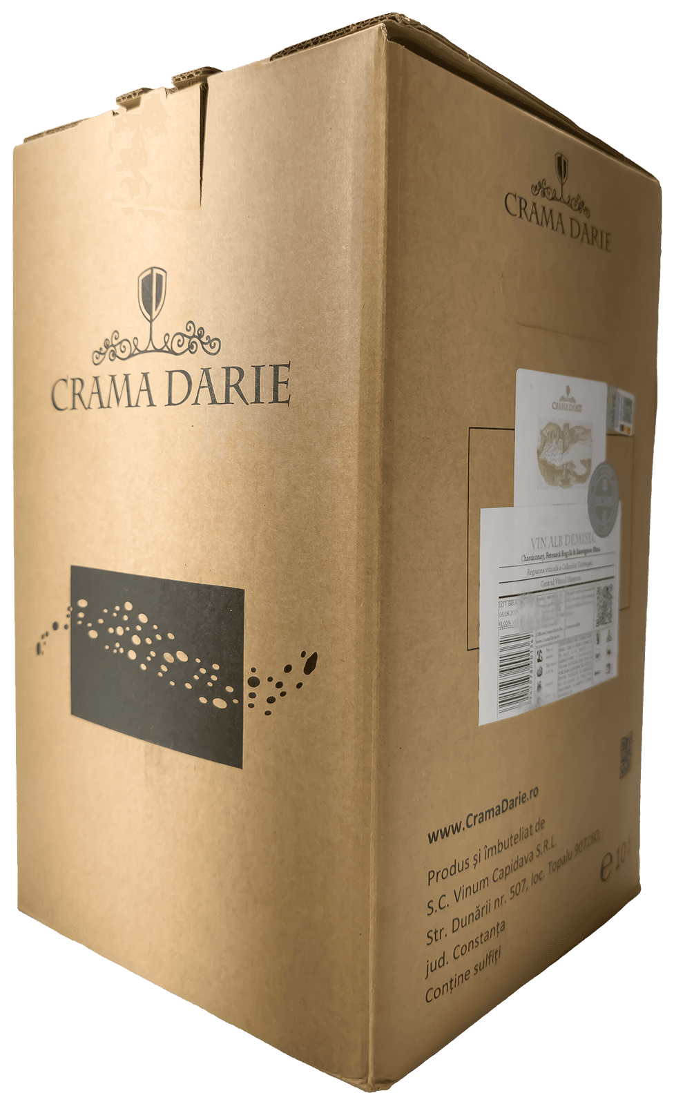 Sticlă de vin Crama Darie BIB Alb Demisec, Chardonnay, Fetească Regală, Sauvignon Blanc, 2024